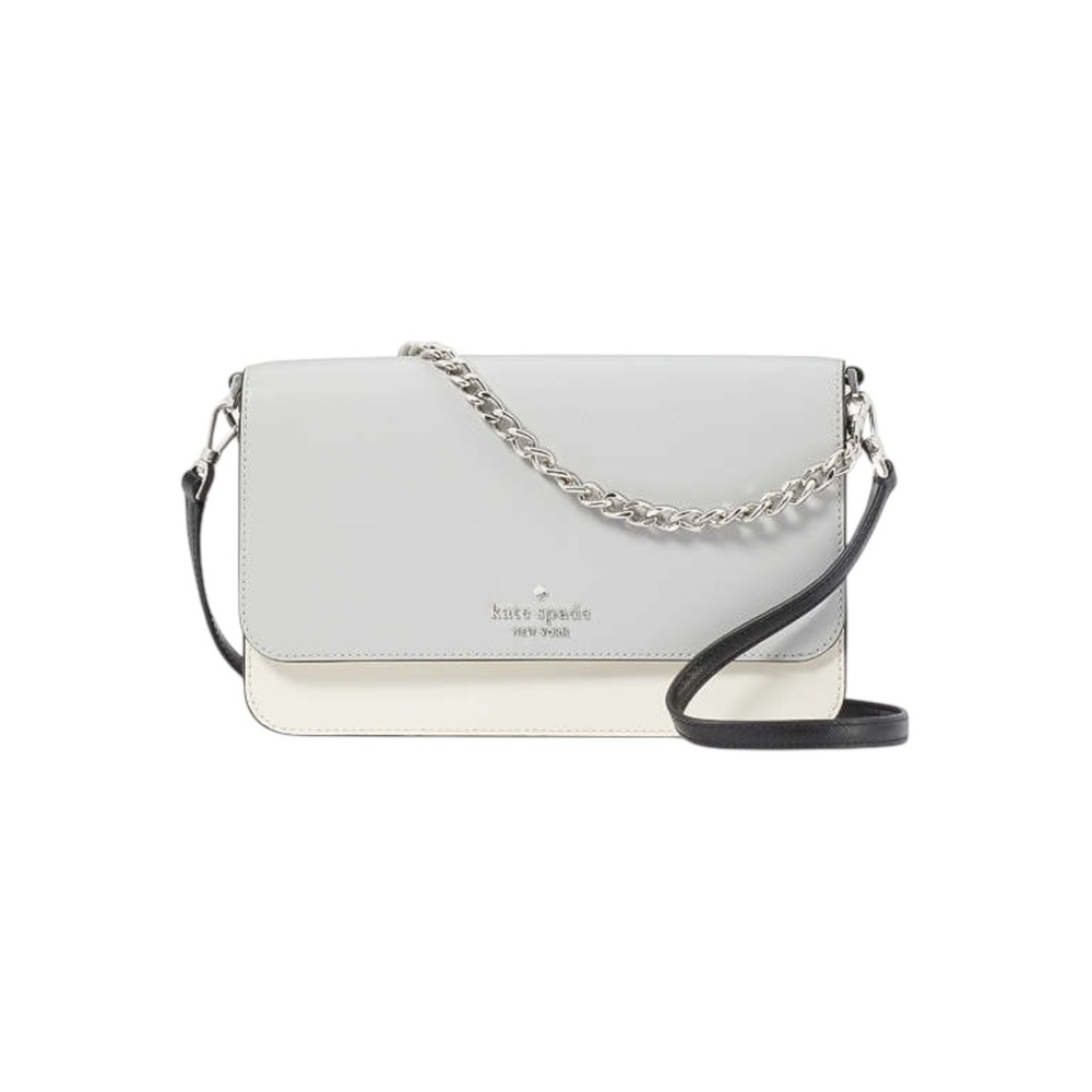 $349 Kate Spade Madison Willow Convertible Crossbody – Platinum Grey Multi | NWT